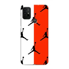 Чехлы для Motorola MOTO G30 - с картинкой JORDAN (AlphaPrint) (Лого Джордан)