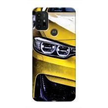 Чехлы с Машинами на Мото G30 (VPrint) (Желтая машина)