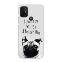 Чехлы с собаками для Motorola MOTO G30 (VPrint) (Смешной Мопс)
