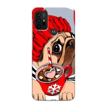 Чехлы с собаками для Motorola MOTO G30 (VPrint) (Собачка в шапке)
