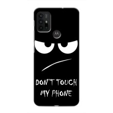 Чехол для Мото G30 - (AlphaPrint) с печатью (ТОП продаж) (Dont Touch)