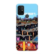 Чехол Майнкрафт на Motorola MOTO G30 (AlphaPrint) Minecraft (фон Minecraft)