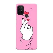 Чохол з принтом для Motorola MOTO G30 (AlphaPrint - Знак сердечка)