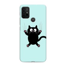 Чохол з принтом для Motorola MOTO G30 (AlphaPrint) Модні коти (Падаючий кіт)