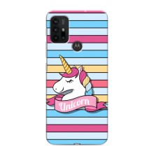 Чехол для Мото G30 - (Единорожки - Новинки) (AlphaPrint) (Unicorn)
