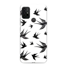 Чехол с птицами на Motorola MOTO G30 (VPrint) (Ласточки)