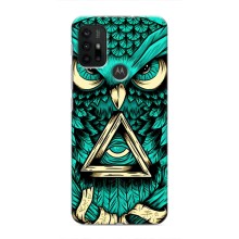 Чехол с птицами на Motorola MOTO G30 (VPrint) (Сова с глазом)