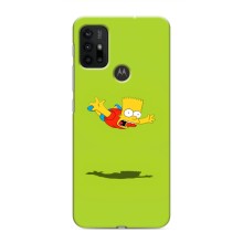 Чехол с Симпсонами для Motorola MOTO G30 (VPrint) (Барт Симпсон)