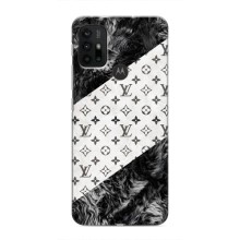 Чехол Стиль Louis Vuitton на Motorola G30 (LV на белом)