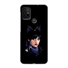 Чехлы Венсдей на Motorola MOTO G30 Уэнсдей (AlphaPrint) (серьезная Уэнздей)