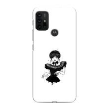 Чехлы Венсдей на Motorola MOTO G30 Уэнсдей (AlphaPrint) (танец Уэнздей)