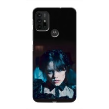 Чехлы Венсдей на Motorola MOTO G30 Уэнсдей (AlphaPrint) (взгляд Уэнздей)