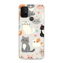 Чохол з малюнком кіт на Motorola MOTO G30 (Колаж котів)