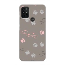 Чохол з малюнком кіт на Motorola MOTO G30 (Лапи і вуса)