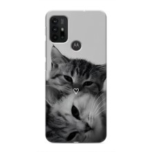 Чохол з малюнком кіт на Motorola MOTO G30 (Пара котів)