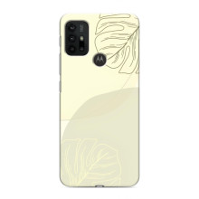 Чехол цветочный дизайн для Motorola MOTO G30 – Зелёный фон