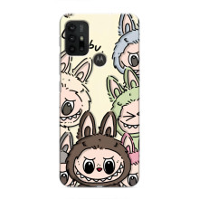 Чехол с Лабубу на Motorola MOTO G30 – Коллаж Лабубу