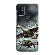Чехол с мемами тралалело тралала для Motorola MOTO G30 – Гусини и крокодило
