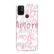Чехол с розовым рисунком для Motorola MOTO G30 (Любовь)