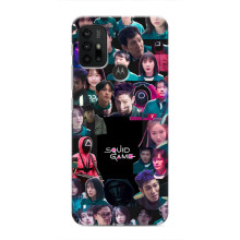 Чехол Гра в кальмара для Motorola MOTO G30 – Коллаж игры кальмара