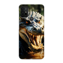 Чехол с картинкой «Хищники» для Motorola MOTO G30 – Крокодил