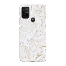 Мраморный чехол на Motorola MOTO G30 (VPrint) (Белый мрамор)