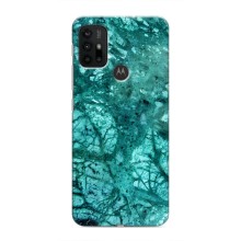 Мраморный чехол на Motorola MOTO G30 (VPrint) (Зеленый мрамор)