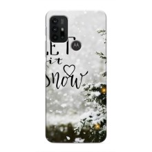 Новогодние, Праздничные Чехлы для Motorola MOTO G30 - 2024 год (Let it snow)