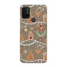 Новогодние, Праздничные Чехлы для Motorola MOTO G30 - 2024 год (Новогодние пряники)