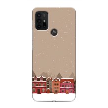 Новогодние, Праздничные Чехлы для Motorola MOTO G30 - 2024 год (Зимний город)
