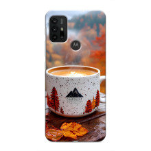 Чехол с уникальным дизайном «Осень с кофе» для Motorola MOTO G30 – Кофе на природе