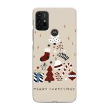 Рождественские Чехлы для Motorola MOTO G30 (VPrint) (Merry Christmas)