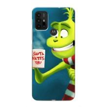 Рождественские Чехлы для Motorola MOTO G30 (VPrint) (Зеленый Гринч)