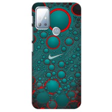 Силиконовый Чехол на Motorola MOTO G30 с картинкой Nike (Найк зеленый)
