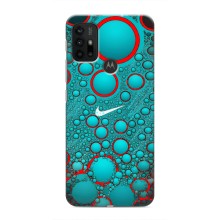 Силиконовый Чехол на Motorola MOTO G30 с картинкой Nike (Найк зеленый)