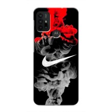 Силиконовый Чехол на Motorola MOTO G30 с картинкой Nike (Nike дым)