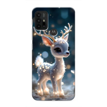 Яскравий чохол для Motorola MOTO G30 з Зимові Оленята – Блискуче оленятко