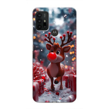 Яскравий чохол для Motorola MOTO G30 з Зимові Оленята – Олень серед подарунків