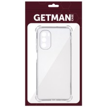 TPU чохол GETMAN Ease logo посилені кути Full Camera для Motorola Moto G31 – Прозорий