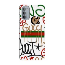 Брендновые Чехлы для Motorola MOTO G31 - (PREMIUMPrint) (Стиль GUUCI)