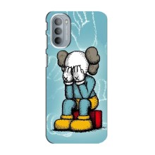 Чехлы для Motorola MOTO G31 - Bearbrick Louis Vuitton (PREMIUMPrint) (Плач Bearbrick)