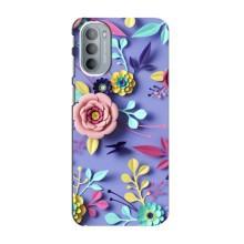 Чехлы с Цветами для Motorola MOTO G31 (VPrint) (Цветочный дизайн)