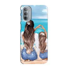 Чехол с печатью для Motorola MOTO G31 - (Мама с ребенком) (AlphaPrint) (Мама с доченькой)