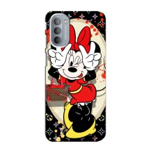 Чехол Disney Mouse Motorola MOTO G31 (PREMIUMPrint) (Минни peace)