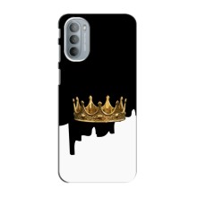 Чехол (Корона на чёрном фоне) для Моторола Мото джи 31 – Золотая корона