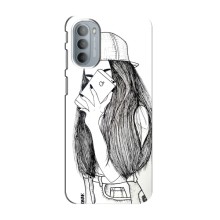 Чехол с печатью для Motorola MOTO G31 - (Мода) (AlphaPrint) (Фото девочки)