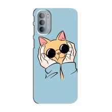 Чехол на Мото G31 с Котами (VPrint) (Котик в очках)