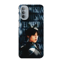Чехлы Венсдей на Motorola MOTO G31 Уэнсдей (AlphaPrint) (Уэнздей кошка)