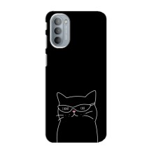 Чехол с рисунком кот на Motorola MOTO G31 (Равнодушный кот)