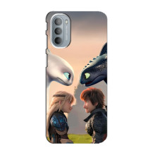 Чехол как приручить дракона на Motorola MOTO G31 – Гикавка и Астрид